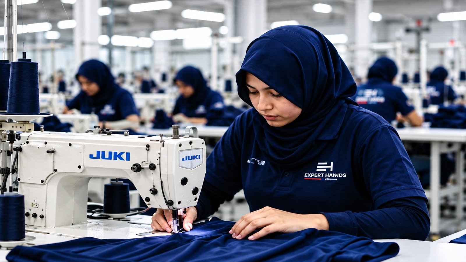 Industrial Juki Overlock and Flatlock Stitching Assembly
